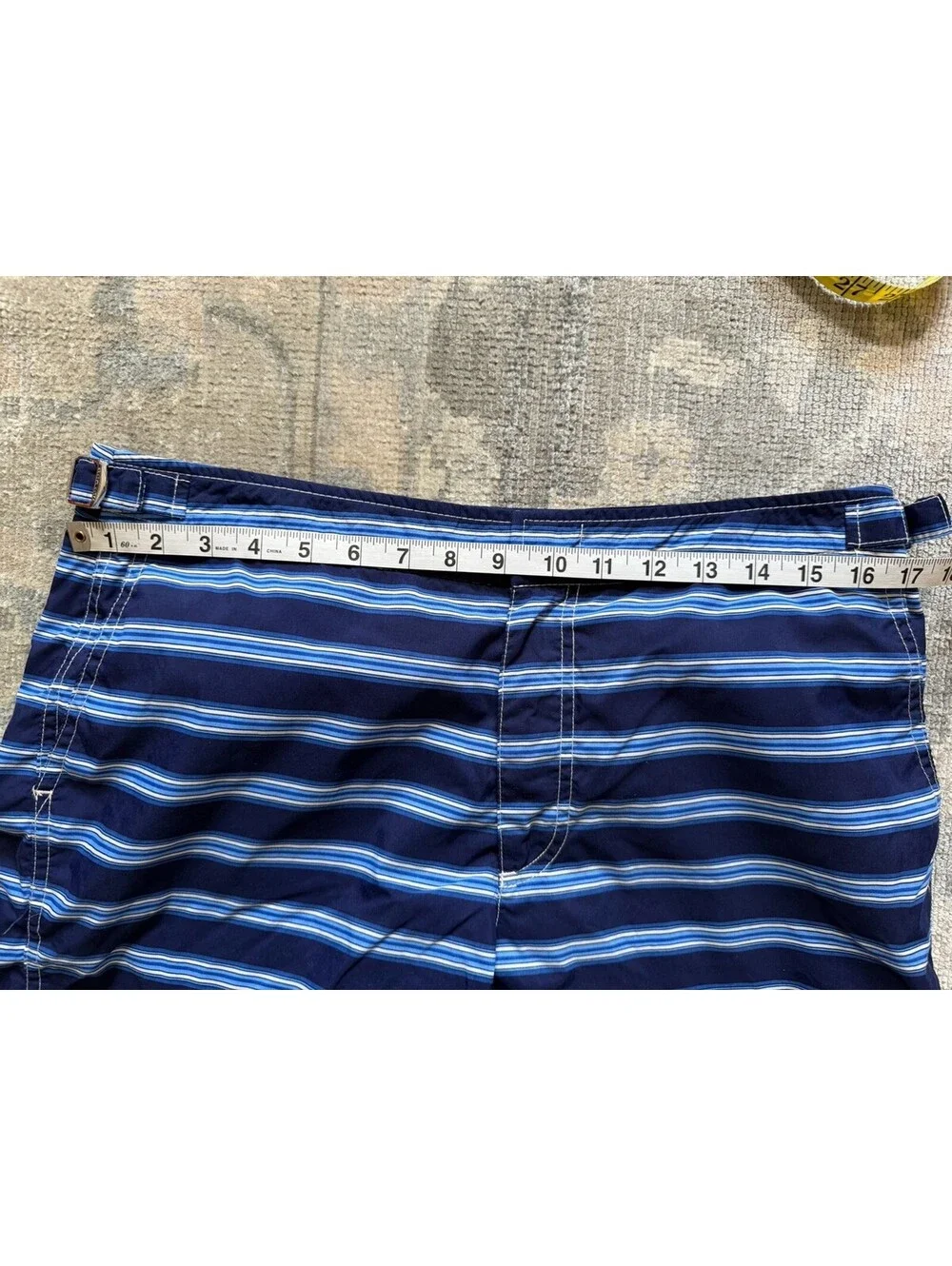 Polo Ralph Lauren Swim Trunks SZ 32 Blue Stripe Board Shorts